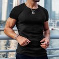 thumbnail image 3 of BOBOGOJP T-Shirts Graphiques pour Hommes Grande Taille Manches Courtes Col en V Mode (Noir,m), 3 of 4