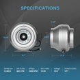thumbnail image 2 of iPower 10 Inch 862 CFM Inline Duct Ventilation Fan HVAC Exhaust Blower for Grow Tent, Grounded Power Cord, 2 of 4