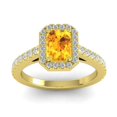 thumbnail image 1 of Diamond-Capitals 2.95 Carat Natural Diamond Citrine Gemstone Latest Bridal Ring for Ladies Solid 14K Yellow Gold Size 8.5, 1 of 8