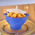 thumbnail image 3 of Foldable Oven Bowl Popcorn Bowl Round Portable Popcorn Bowl with Lid for Home Use Red,2 * Oven bowl,Red, 3 of 6