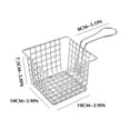 thumbnail image 3 of Mini Stainless Steel Frying Basket | Small French Fries Fry Basket | Snack Oil Filter Drying Basket with Handle | Rust-Resistant Restaurant Food Serving Decor | Easy Clean Alloy, 1 Piece, 3 of 9
