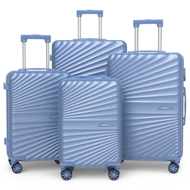 Joyway 4-Piece Hardside Luggage Set with Spinner Wheels and TSA Lock, Lightweight Carry-On Luggage Set for School, Travel, Weekend (Ice Blue)