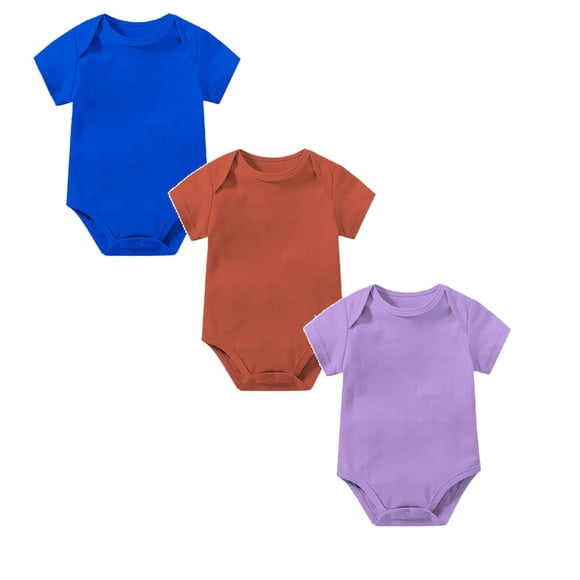 WENXIAOO 3 Packs Toddler Clothes for Girls Baby Boys Girls Bodysuit Thin Base Onesie Pajamas Gender Neutral Baby Clothes 24 Months