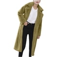 thumbnail image 1 of LOVZFMLL Jackets for Women's Button Pockets Bandage Solid Color Long Sleeve Loose Coat Medium Length Coat, 1 of 6