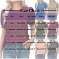 thumbnail image 3 of Liquidation d'Économies! T-Shirt Grande Taille pour Femmes, Blouse à Manches Courtes d'Été pour Femmes, Blouses à Manches Courtes et Col Rond de Couleur Unie pour Femmes, 3 of 5