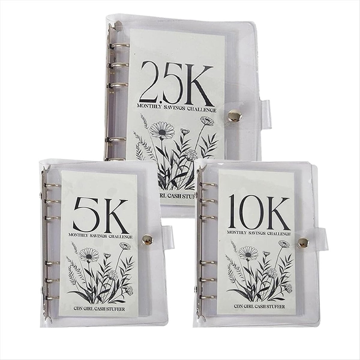 12-Month Envelopes Money Saving Challenge Binder, 12 Month Savings Challenge, Money Saving Binder 2.5K/5K/10K,3 x Money Saving book