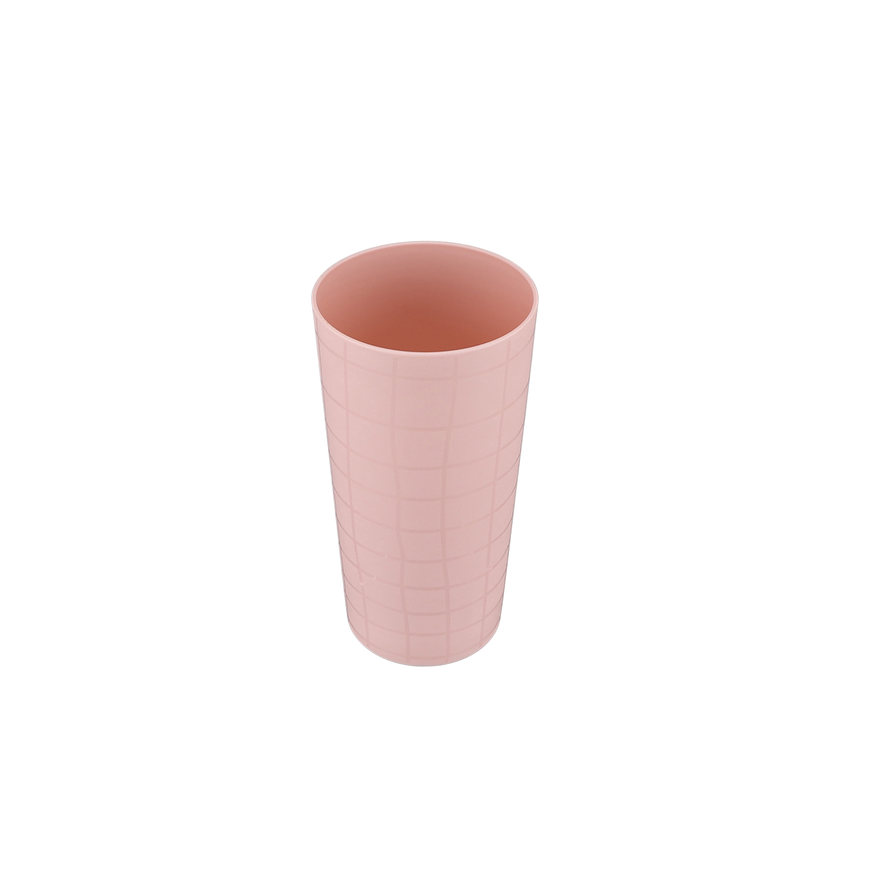Gobelet en polypropylène à motif quadrillé rose Mainstays, 27 oz, paquet de 1, rose pâle
