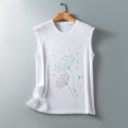 thumbnail image 2 of Pompotops Women's O-Neck Sleeveless Print Tops, 2 of 4