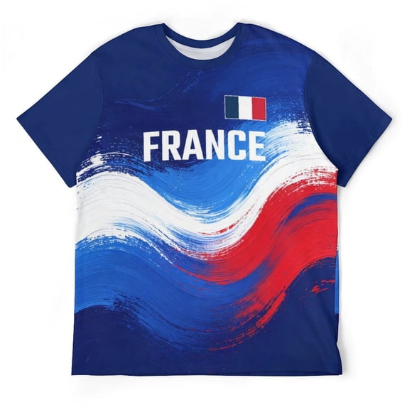 Unisex Adult France T-Shirts 3D Graphic Jersey Shirts Short Sleeve Tees for Men Women