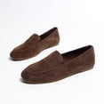 thumbnail image 4 of WRKEKC Womens Shoes Spring Fall Solid Color Low Cut Vintage Outdoor Slip On Loafers Round Toe Flat Footwear, 4 of 9