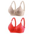 thumbnail image 1 of Timegard 2 Pc Bras Summer for Women Adjustable Strap Lace Full Coverage Wirefree Comfortable Everyday Bra, 1 of 3