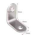 thumbnail image 3 of 20 Pcs 90 Degree Right Angle Stainless Steel Corner Brace,1.18 Inchx1.18 Inch Corner Braces,Stainless Steel Right Angle Metal Bracket, 3 of 6