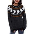 thumbnail image 1 of LUXUR Chandail d'Hiver Chaud pour Femmes, Ample, pour Festival, Noir m, 1 of 3