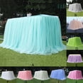 thumbnail image 5 of 100x75cm Wedding Party Tutu Tulle Table Skirt Cover Tableware Cloth Baby Shower Party Home Decor Table Skirting Birthday Parties, 5 of 5