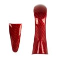 thumbnail image 3 of Shift Knob Cover Trim Red Carbon Fiber Glossy Smooth High Temperature Resistant Replacement For INFINITI Q50 2014‑2017, 3 of 14