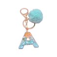 thumbnail image 2 of Letter Pendant Plush Ball Key Chain Resin Sequin Buckle Keyring Holder Charm Decoration, 2 of 8