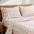 thumbnail image 2 of King Size Bed Sheets Piece Floral Pattern Sheets King Deep Pocket Sheet Grey Lotus, 2 of 7