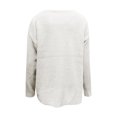 thumbnail image 5 of Mrat Chandails d'Automne pour Femmes Mode pour Femmes à Rayures Colorblock Court Court Chandail en Tricot Court Chandails Courts pour Femmes P-89 Blanc P, 5 of 5