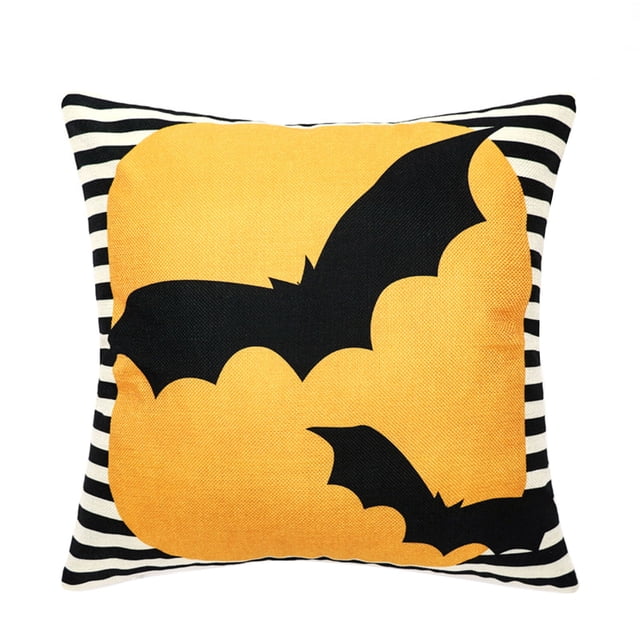 Wangscanis Housse de Coussin, Taie d'Oreiller Carrée à Motif de Dessins Animés d'Halloween