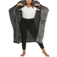 thumbnail image 4 of Women Wearable Blanket Flannel Hoodie Throw Cloak with Hand Pocket, 4 of 8