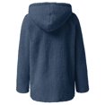 thumbnail image 3 of Innerwin Veste Unie pour Femmes Automne à Manches Longues avec Capuche Bleu 2TG, 3 of 5