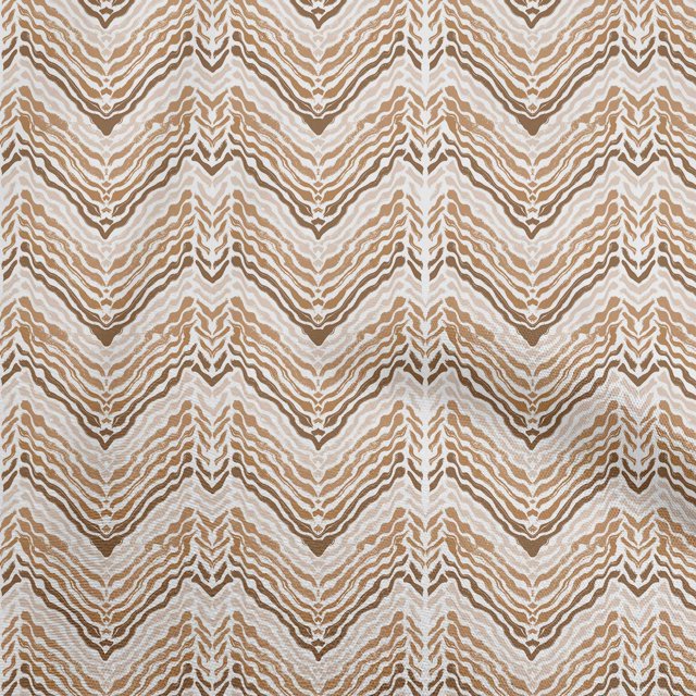 oneOone Rayon Beige Fabric Chevron Craft Projects Decor Fabric Printed By The Yard 56 Inch Wide