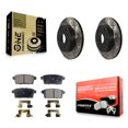 thumbnail image 1 of Transit Auto Rear Coated Drilled Slotted Disc Brake Rotors and Semi-Metallic Pads Kit for Car 2007-2015 Mazda CX-9 KDF-100491, 1 of 11
