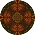 thumbnail image 1 of Ahgly Company Tapis Rond Lavable en Machine Intérieur Transitionnel Brun Bronze Foncé, 3 Pieds Rond, 1 of 7
