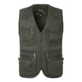 thumbnail image 1 of TIMIFIS Mens Mesh Outdoor Work Fishing Travel Photo Cargo Vests Summer Casual Work Multi Pockets Breathable Waistcoat JacketFall, 1 of 7