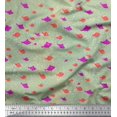 thumbnail image 1 of Soimoi Poly Georgette Fabric Bubbles & Fish Ocean Print Fabric by Yard 42 Inch Wide, 1 of 1