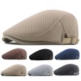 thumbnail image 2 of Trayknick Convenient Men Hat Perfect Gifts Polyester Hollow Washable Men Beret Cap for Daily, 2 of 13