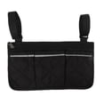 thumbnail image 4 of Sac de Rangement pour Fauteuil Roulant Couleur Noire, Sac de Rangement pour Accoudoir de Fauteuil Roulant pour Scooter de Mobilité Cadre de Marche, 4 of 7