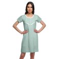 thumbnail image 1 of Moomaya Chemise de Nuit d'Allaitement à Col Rond pour Femmes, Manches Courtes Imprimées, 1 of 5