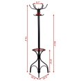 thumbnail image 3 of Costway Metal Coat Hat Rack Organizer Clothes Hanger Hooks Tree Stand Umbrella Holder, 3 of 9