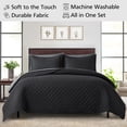 thumbnail image 4 of Mainstays All in One Lightweight Quilt Set and Sheet Set -7 Piece, Queen, Black, 4 of 14
