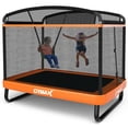 thumbnail image 1 of Gymax 6FT Kids Recreational Trampoline W/ Swing Safety Enclosure Indoor/Outdoor Orange, 1 of 9