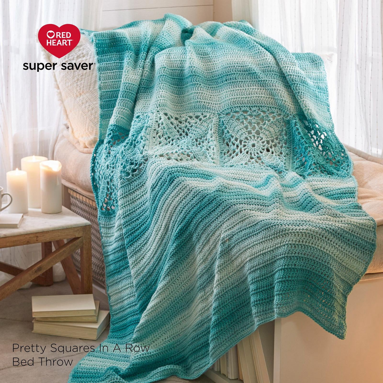 Red Heart® Super Saver Ombre™ #4 Worsted (Medium) Acrylic Yarn, Electric 10oz/283g 482 Yards