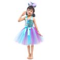 thumbnail image 4 of MIASHUI Robe de Demoiselle d'Honneur Sans Manches à Bretelles, Ensemble de Robes de Princesse Sirène avec Bandeau, Bleu Pâle, 5-6 Ans, 4 of 8
