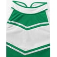 thumbnail image 3 of Oyolan Tenue d'Uniforme de Pom-Pom Girl pour Femmes Adultes, Haut Court Sans Manches, Mini Jupe Plissée, Vert, TG, 3 of 5