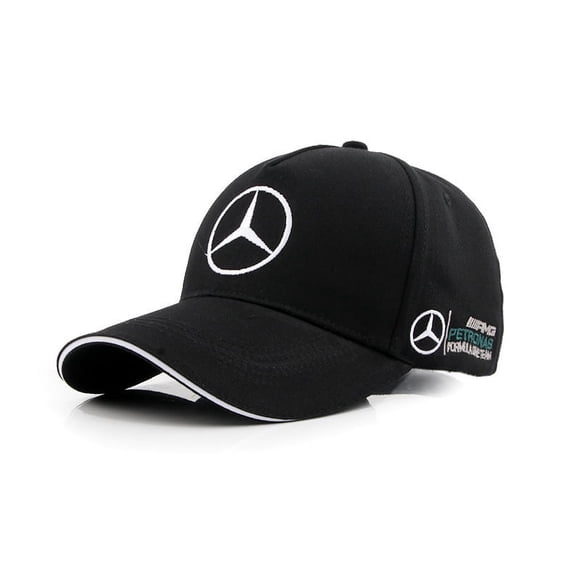 F1 Mercedes Benz Team F1 Racing Visor Embroidered Baseball Cap Car Cap - Black