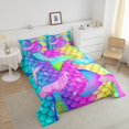 thumbnail image 4 of Erosebridal Mermaid Bedding Twin Comforter Set,Gradient Fishtail Down Comforter,Princess Room Decorative,Reversible,2-Piece, 4 of 8
