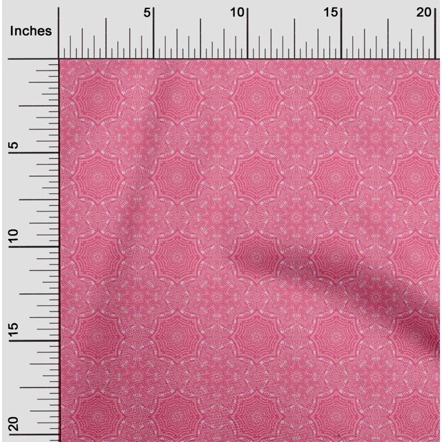 oneOone Coton Flex Tissu Tourbillon & Mandala Imprimé Floral Tissu BTY 40 Pouces de Large