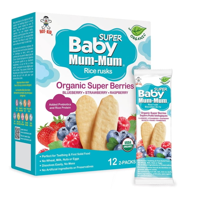 Baby Mum-Mum Biscuits de Riz Biologiques Super Tropical