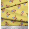 thumbnail image 3 of Soimoi Georgette Viscose Fabric Wool & Cat Animal Print Fabric by the Yard 42 Inch Wide, 3 of 3