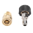 thumbnail image 1 of Pressure Washer Adapter, Pressure Washer Quick Connect Fittings Quick Connection M22 To 1/4 In Male Female  for Hose 15mm 1/4 Inch to M22-15 Core, 1 of 7