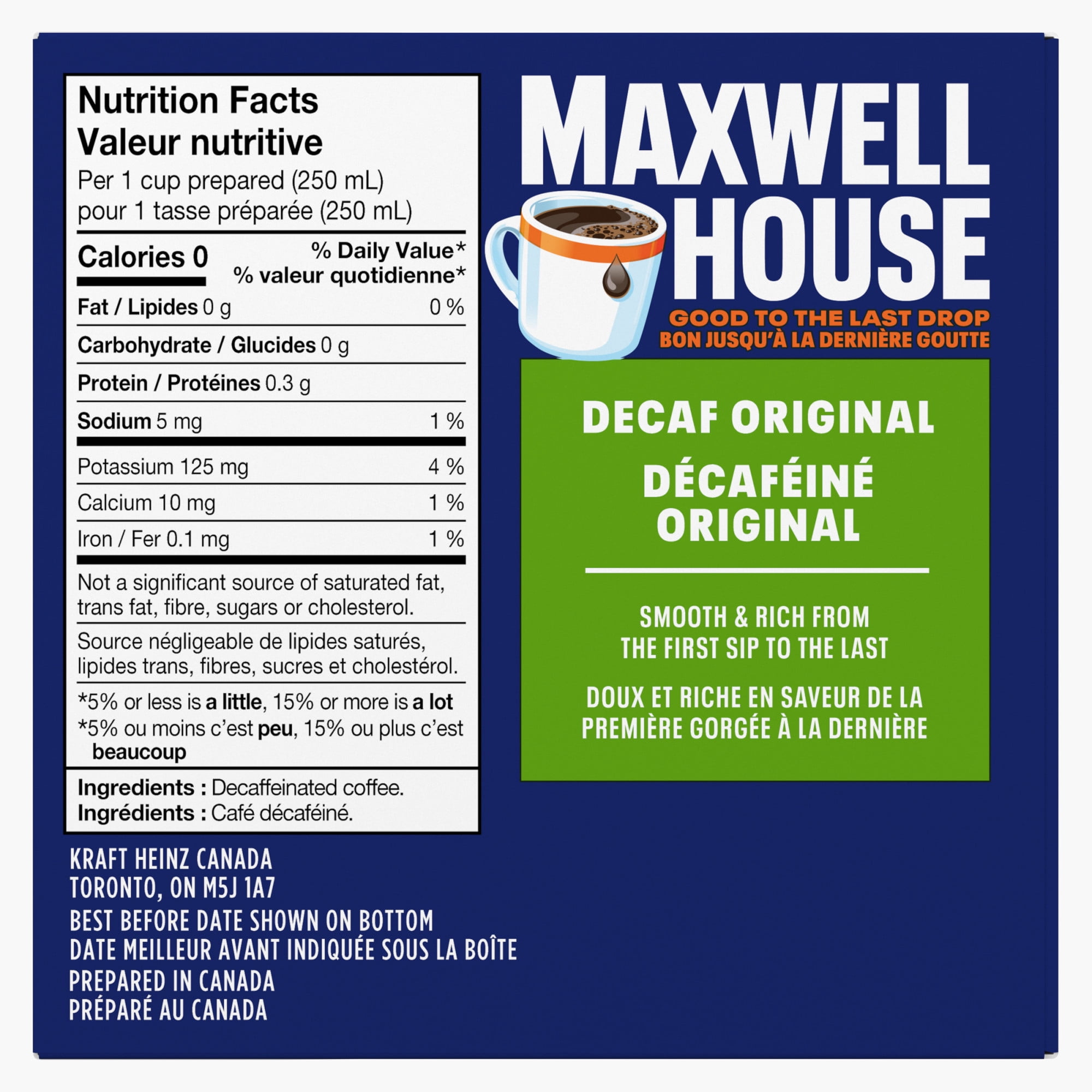 Maxwell House, Decaf Coffee 100% Compostable Pods, 12 Pods, Medium