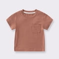 thumbnail image 2 of Posijego T-Shirts en Coton pour Bébé, Manches Courtes, Col Rond, T-Shirts de Base pour Tout-Petits Garçons Filles pour l'Été, 2 of 7