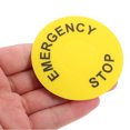 thumbnail image 2 of 6pcs Emergency Stop Sticker Emergency Stop Warning Sign Equipment Emergency Stop Label Sticker Emergency Stop Button Cover Signs Decals Caution Warning Sign Yellow, 2 of 9