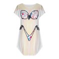thumbnail image 2 of Robes pour Femmes 2024 Été Chemise de Bikini Oversize par-Dessus Manches Courtes Mignonne Imprimé de Bikini par-Dessus Robe T-Shirt Ample Porter Rabais de 50 % Liquidation!, 2 of 4