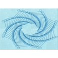thumbnail image 1 of Ahgly Tapis Rectangulaire Électrique Bleu Lavable en Machine, 7 Pieds x 9 Pieds, 1 of 7